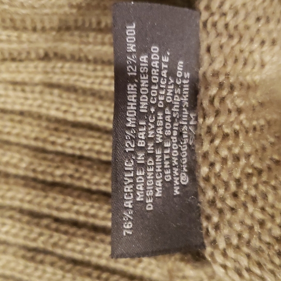 WOODEN SHIPS Beige 3 Button Cropped Cardigan Sweater sz S/M Women's Jumper - Picture 9 of 14